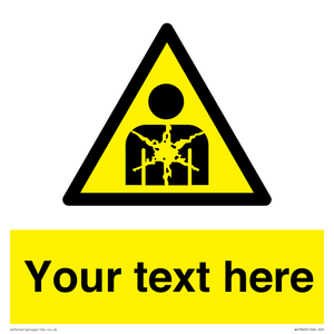 Custom Warning substance or mixture presenting a health hazard